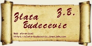 Zlata Budečević vizit kartica